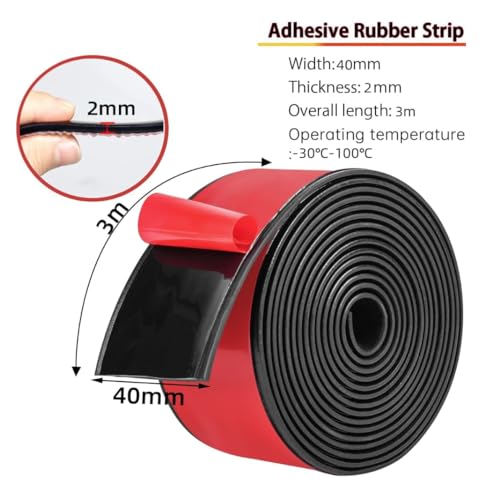 Vintree gummirolle klebefolie neoprenfolie selbstklebend rolle gummiauflage antirutschmatte gummimatte vibrationsmatte gummiplatte für schalldämmung gummierte bodendichtungen