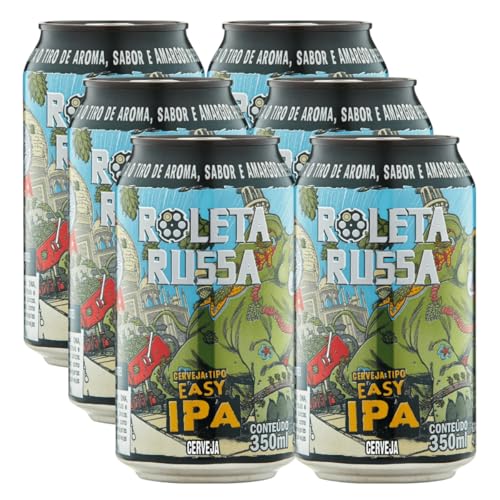 Roleta Russa Kit 6 Cervejas Easy IPA Artesanal Lata 350ml