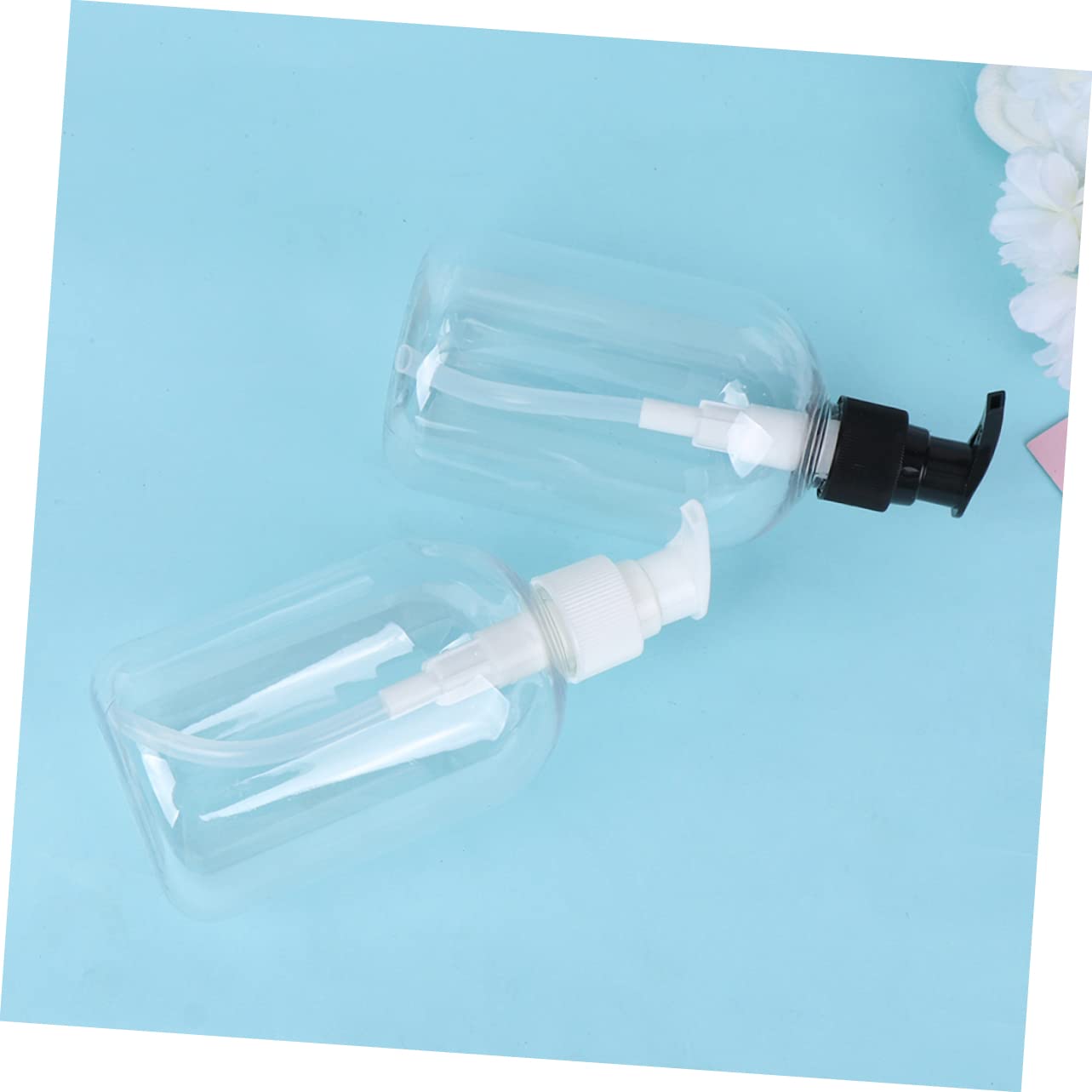 Housoutil 2 Set Di Contenitori Per Lozione Riutilizzabili Da Viaggio 350 Ml Flacone Di Shampoo Ricaricabile Per Bagnoschiuma E 6 Pezzi*2