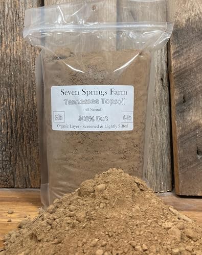 Tennessee Topsoil - All Natural 100% Dirt - Screened & Sifted Organic Layer for Indoor Outdoor Plants (6 Pounds)
