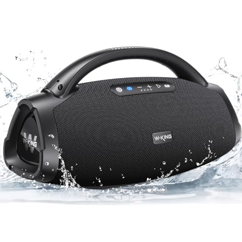 Image of W-KING 300W Max Portable Speakers Bluetooth Wireless Loudest, IPX7 Waterproof Bluetooth Speaker Large, 40Hz Massive Bass Outdoor Party Boombox with Subwoofer 7.5 inch /EQ APP /5-Drives /BT 5.4 (Blue)
