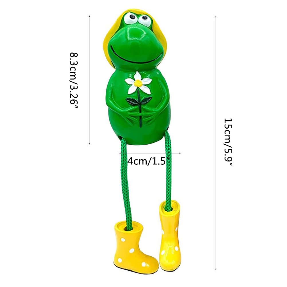 3 Pieces Decorative Garden Frog Figures, Frog Garden Ornament, Weatherproof and Durable, Animals Garden Decoration - Image 2