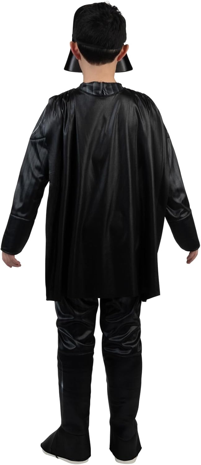 Star Wars Darth Vader Official Youth Costume - Premium Quality Padded Jumpsuit with Plastic Mask and Detachable Cape