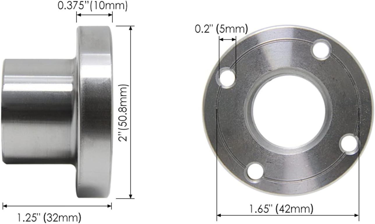 50mm Woodworking Bed Panel Rust-proof Suitable for M18X2.5 Threaded Woodworking Machine Chuck Flange Panel