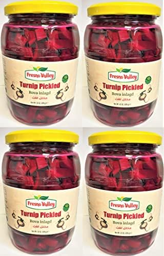 Mid East Pickled Turnips Premium Quality 32oz each - 4 Jars - مخلل لفت لبناني ممتاز