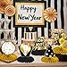 2026 Happy New Year Party Honeycomb Centerpieces 12Pcs New Year Countdown Clock Theme Centerpieces for Table New Years Eve Party Decorations for Hello 2026 Midnight Countdown Events Supplies