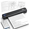 POLONO Portable Printer Wireless for Travel, D810 Bluetooth Thermal Printer Support for 8.5"x11" US Letter, Inkless Printer Compatible with iOS, Android, Laptop for Office, Car and Home, Black