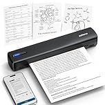POLONO Portable Printer Wireless for Travel, D810 Bluetooth Thermal Printer A4 Support for 8.5"x11" US Letter, Inkless Printer Compatible with iOS, Android, Smart AI APP, Laptop for Office, Black