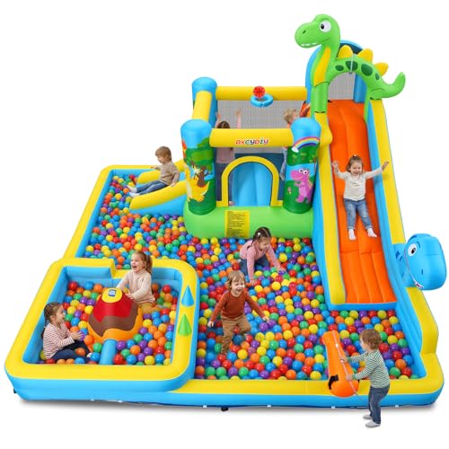 Gonfiabile acquascivolo castello gonfiabile con ventilatore per bambini 3+ anni,