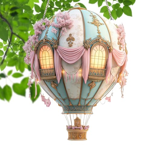 de Globo aerostático: Colgante Decorativo, Acento de Globo Flotante, Pieza de decoración para Eventos Festivos, Colgante de exhibición Coleccionable | Ambiente edificante en los Jardines Durant