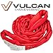 VULCAN Round Sling - Heavy Duty - 10 Foot - Red - Safe Working Load of 13,200 Lbs. (V) - 10,600 Lbs. (C) and 26,400 Lbs. (B)
