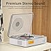 CD Player with Stereo Speakers, Retro Portable CD Players for Home, Bluetooth Transmitter,AUX Output, USB Mode and TF Card Support, Headphone Output and Remote Control