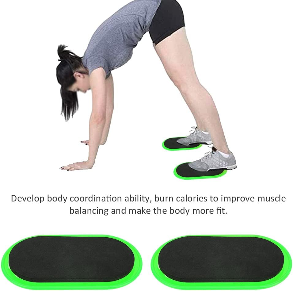 Workout Sliding Discs, Core Abdominal Muscle Fitness Equipment, 2 Pcs Yellow - Durable EVA Foam, Smooth ABS Base, Full Body Workout and Stability Training