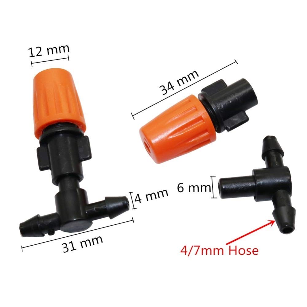 20 m Sistema di nebulizzazione da Giardino Fai-da-Te Kit per Sistema di irrigazione a Goccia per Giardino in Serra Irrigatore agricolo Nebulizzatore di Raffreddamento