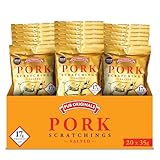 Pub Original - Salted Pork Scratchings - High Protein Snacks - Box of 20 x 35 g Packs