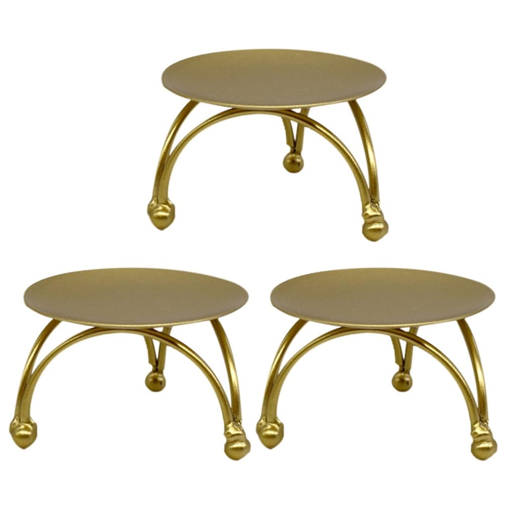 romantic home decoration, Candlestick Holder Candle Holders round Table Golden