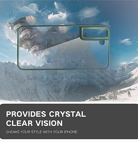 Image of A rtistque Ultra Hybrid Clear Back Cover Case for Samsung Galaxy S21 FE | Drop Protection | Transparent | Smooth TPU Sides - Green