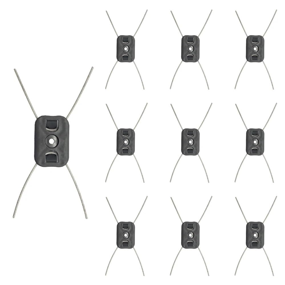 10 sztuk głowica podkaszarki żyłkowej elektryczna głowica chwastobójcza wymiana głowicy drut stalowy żyłka trymer głowica trymera do bezprzewodowych podkaszarki do trawy