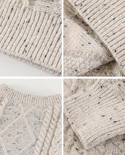 Aelfric Eden Women Solid Sweater Crew Neck Long Sleeve Knit Sweater Oversized Pullover Sweater3