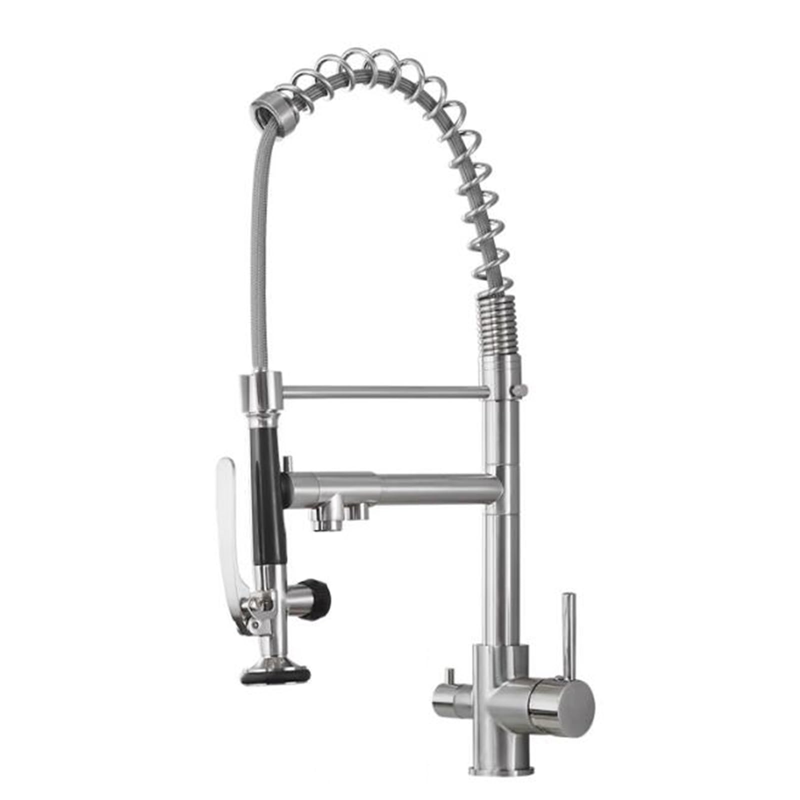 3 Way Kitchen Tap Flexible Brass 360° Swivel Hot and Cold Purified Water Multifunction Sink