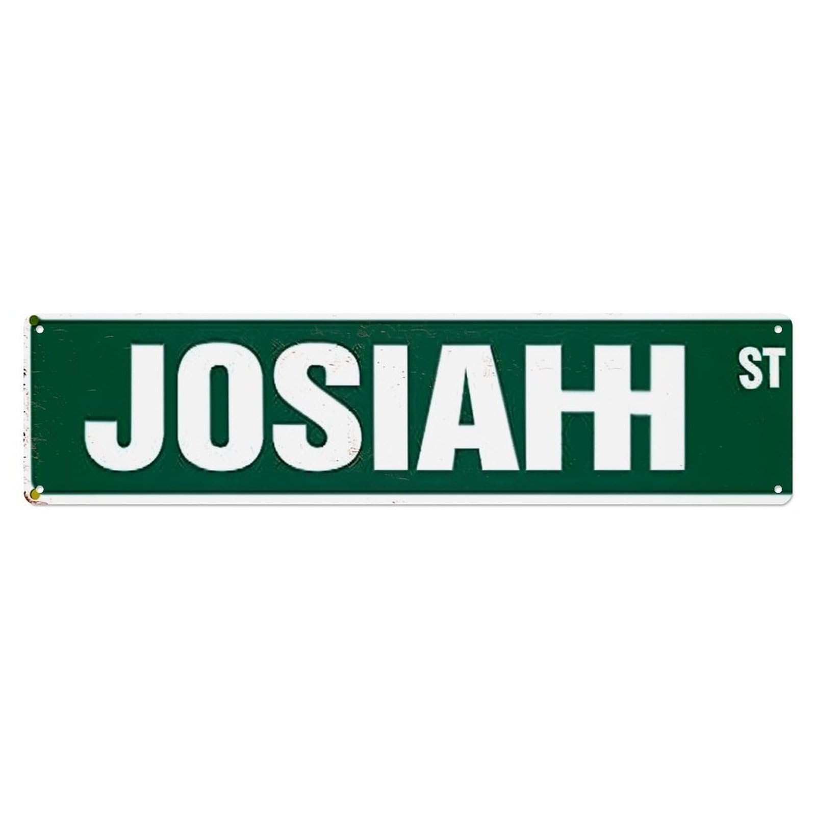 Josiahh Street Sign Pattern Metal Tin Sign Plaque