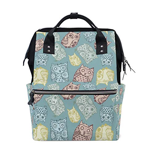 Bolsa de viaje con diseño de búho de dibujos animados de gran capacidad, multifunción, para mujeres