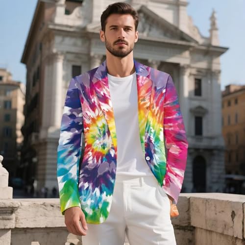 Men's Blazer Casual Sport Coats Slim Fit One Button Suit Jacket Lightweight Sports Jacket with Two Side Pockets2