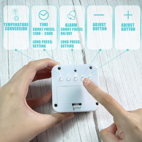 Betus Digital Travel Alarm Bedside Clock For Kid's Room - Auto Dimmable Backlight For Distraction-Free Sleep - Silent And Compact Design - Heartbeat Animation, Temperature And Snooze Function #TOP6