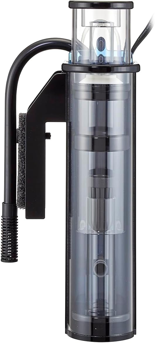 Nano Hang On Back Protein Skimmer for Saltwater Aquariums Bullet-1, Up to 30 Gallon Filtration, Hang On External, Adjustable, Ultra Quiet Pump, Compact Design