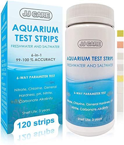 JJ-CARE-120-Strips-Aquarium-Test-Strips-6-Way-Parameter-Aquarium-Test-Kit-Saltwater-Aquarium-Test-Strips-Freshwater-Fish-Tank-Test-Strips-Aquarium-Testing-Kit