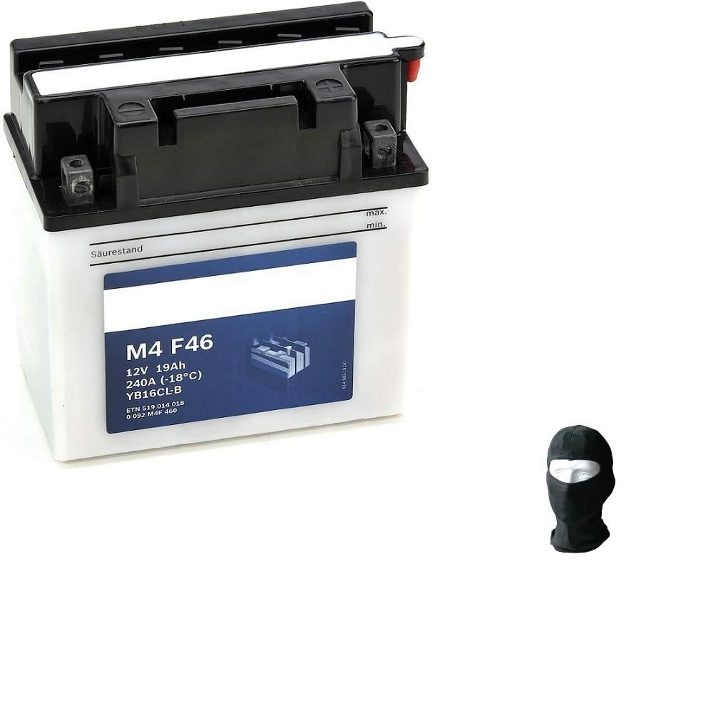 Compatible avec Yamaha MJ S/T/TW (Jet Ski) A.E. 500 2000-2021 Batterie Bosch PRÊTE À l'emploi YB16CL-B Batteries 12V 19AH 19 AMP Moto Scooter Complet M4F250 175X100X175MM