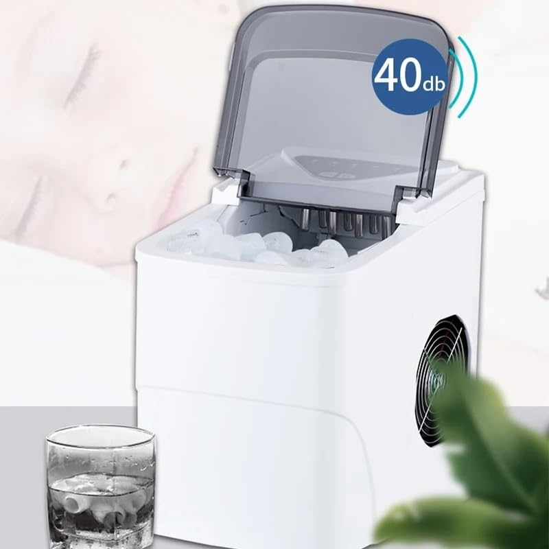 Máquina fabricadora de hielo, portátil para hogar y cocina, automática, eléctrica, redonda, para casa/cocina/acampada/RV miniatura 5