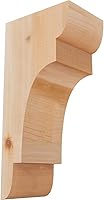 Vista 80 de Ekena Millwork COR04X12X12NEB00RWR 4 pulgadas de ancho x 12 pulgadas de profundidad x 12 pulgadas de alto New Brighton Rough Sawn Corbel, cedro rojo