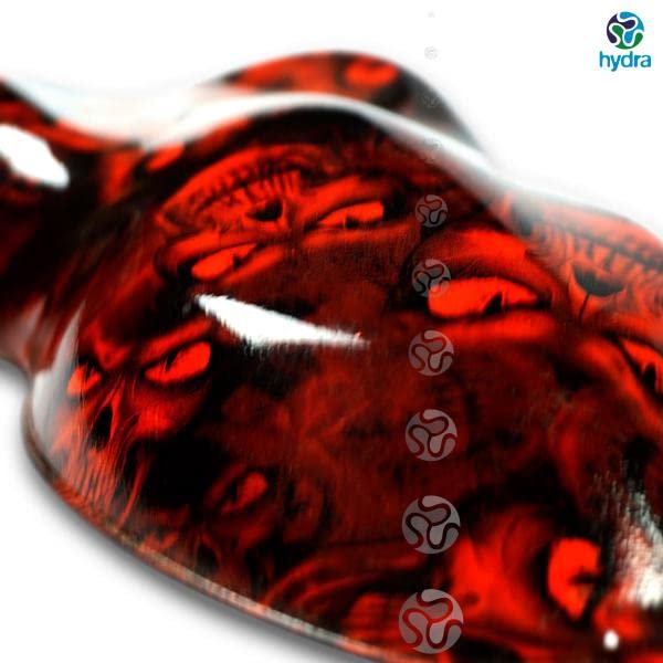 Wassertransferdruck Folie Set HYDRA Water Transfer Printing Film Hydrographic Film Folie Hydro Dipping Film Flammund Schädel Maßen: Breite: 100cm. Länge: 100cm (HLC-026)