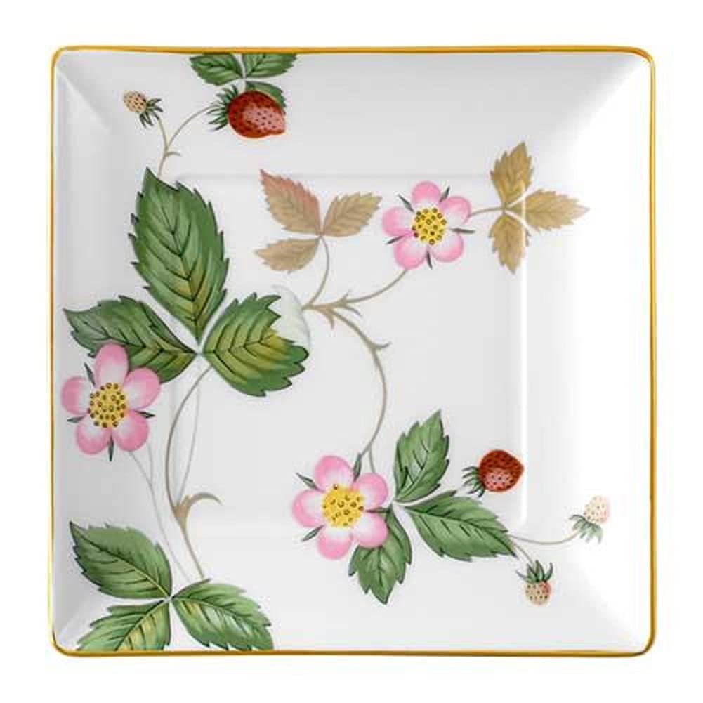 Amazon.com | Wedgwood Wild Strawberry Square Tray: Serving Trays