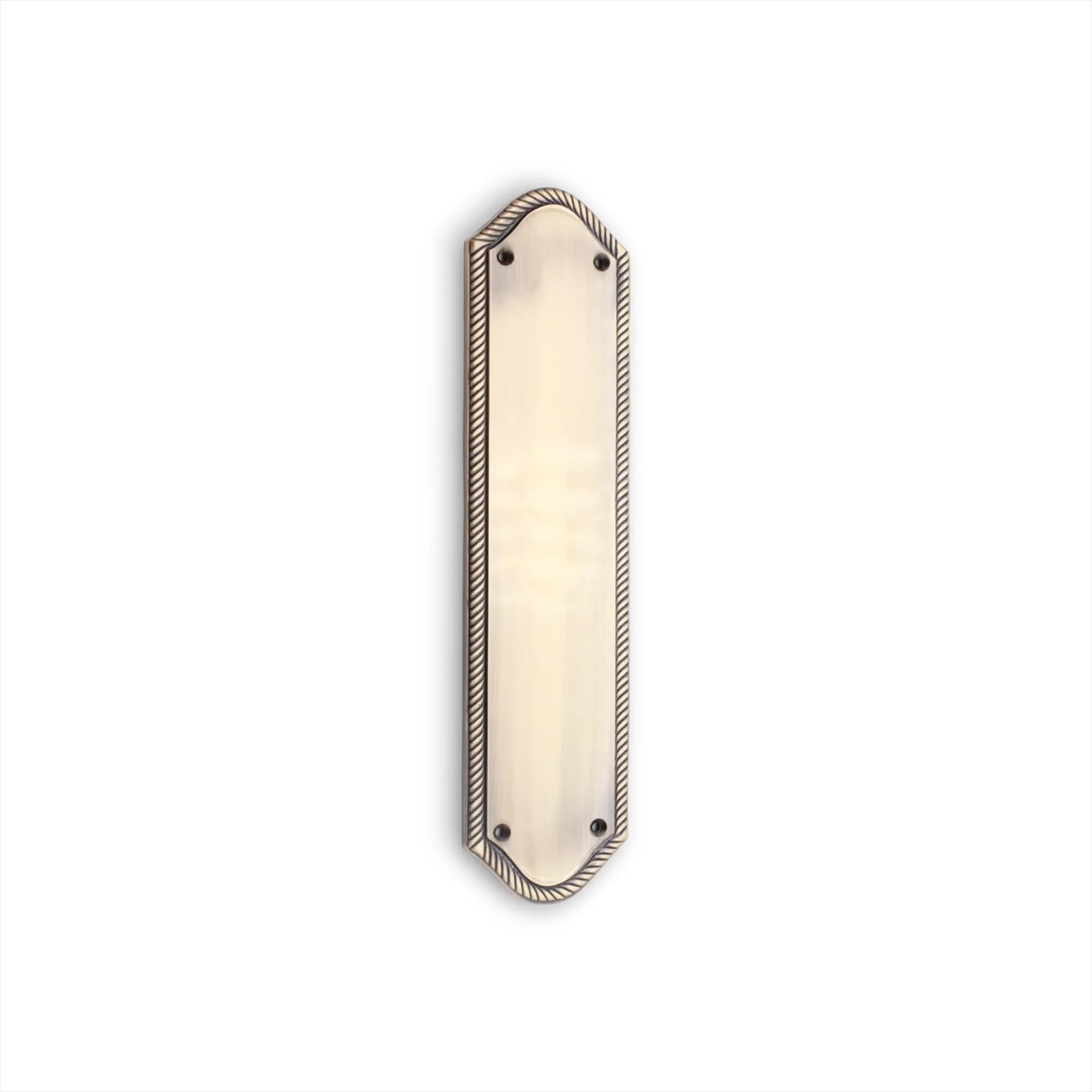 Infinity Decor Plaque de protection en laiton antique avec bords torsadés style géorgien 300 x 75 mm – Idéal pour porte intérieure ou extérieure
