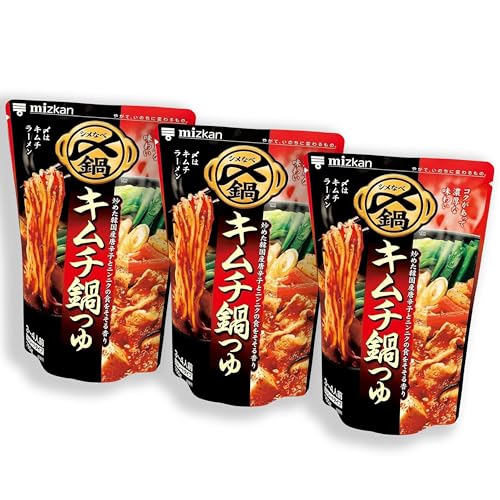 【みのる商事】ミツカン 〆まで美味しい キムチ鍋つゆ ストレート 750g×3個のサムネイル