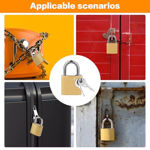 Image of 12 Pcs Mini Suitcase Locks with Different Keys Small Keyed Padlocks | Toolbox Backpack Boxes Travel Bags Locker Locks