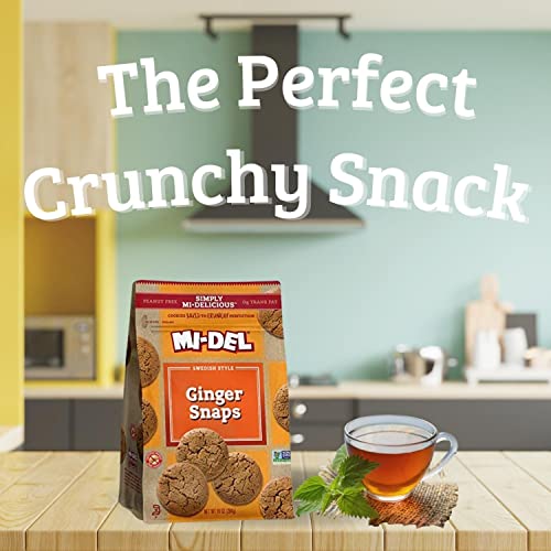 Mi-Del Cookies Ginger Flavored Snaps - Non Gmo Certified, 0G Trans Fat Swedish Ginger Snaps Cookies Old Fashioned (Pack Of 1) #TOP2