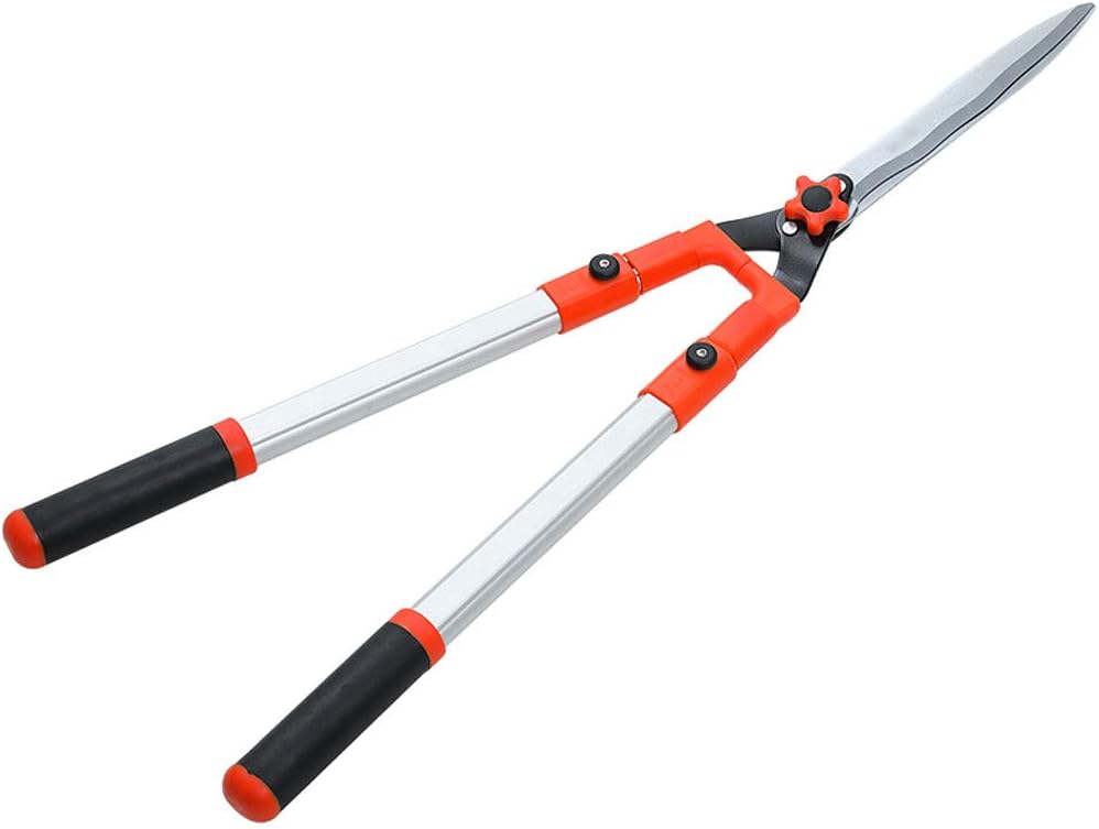 Hedge Shears Telescopic Adjustment Handle Hard Chrome-Plated Aluminum Alloy Non-Slip Handle Fruit Tree Pruning Branches Lawn Greening