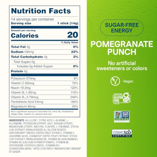 Liquid I.V. Sugar Free + Energy Electrolytes, Pomegranate Punch, 14 Count - image 7