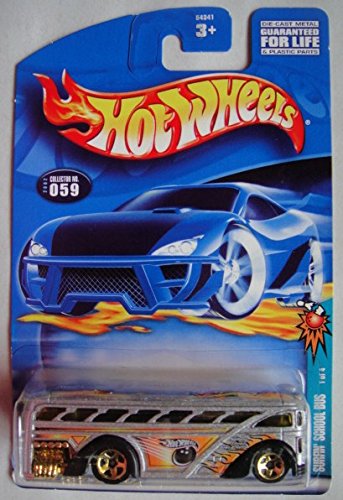 hotwheels ペンスキー　ドラッグバス　スクールバス　レア　シルバー Amazon.com: Hot Wheels Silver/Orange Surfin' School Bus #059
