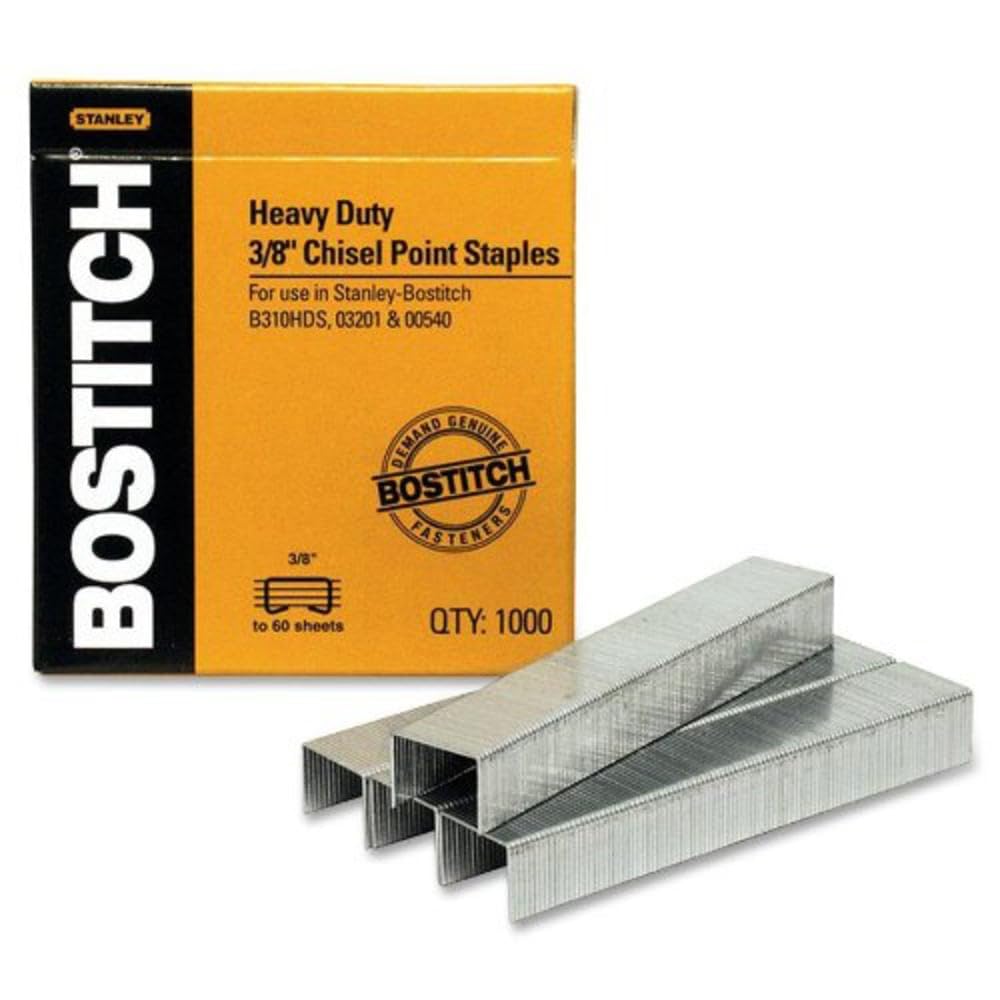 Heavy-Duty Staples ,1/5,1 cm W, 3/20,3 cm l ,100/strip, 1000/BX, Sold AS 1 box