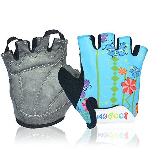 MIFULGOO Boy Girl Child Children Kid Padded Half Finger Fingerless Short Gloves Mitt