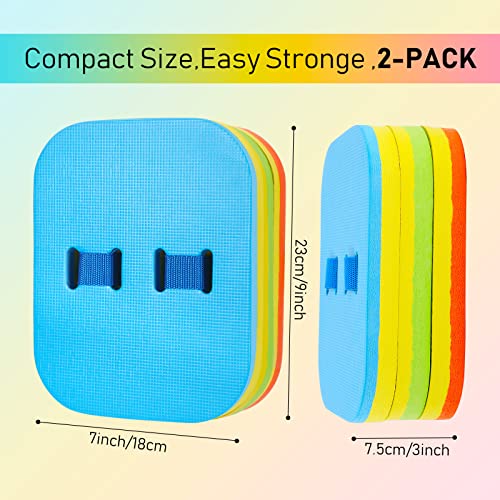 Macarrie Swimming Floats for Kids Swim Belts Swim Bubbles 3 Layers Back Floats Adjustable for Safety Training Beginners Swimming Sport Pool Lesson(2 Pack)