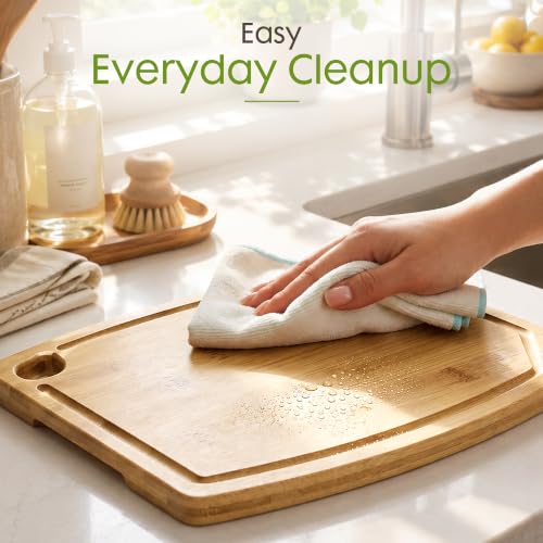 [Prime] 16"×12" Astercook Large Bamboo Cutting Board w/ Juice Groove - image 8