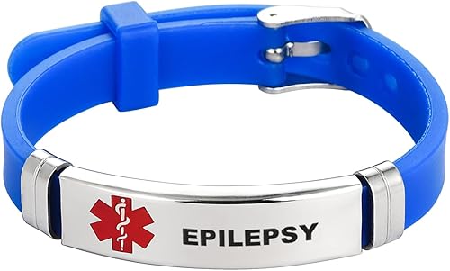 Miniatura 1 de TGLS Pulsera de identificación de alerta médica para hombre para emergencia, primeros auxilios, alerta de salud, grabada con láser, pulsera de