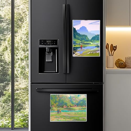 2-Pack Acrylic Magnetic Photo Frame for Fridge， Hollow Cavity Design Photo Frame Magnetic Picture Frames Clear Magnetic Acrylic Frame for Locker Cubicle Display Children Artworks and Schedules (11.8*8.6in A4 Board) by W-Mdsks - Image 6