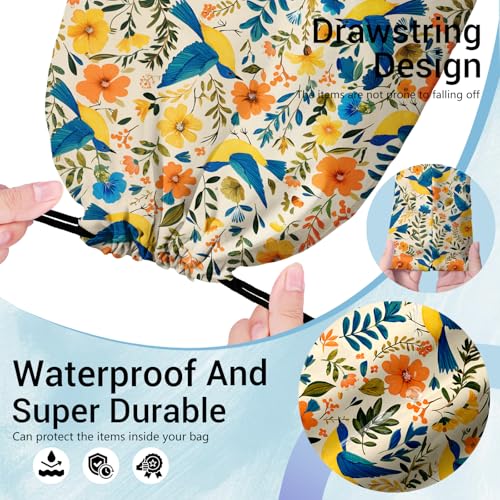 Image of Wildflower Birds Gymnastics Grip Bag Small Adjustable Athlete String Bag for Gym Sports Grip