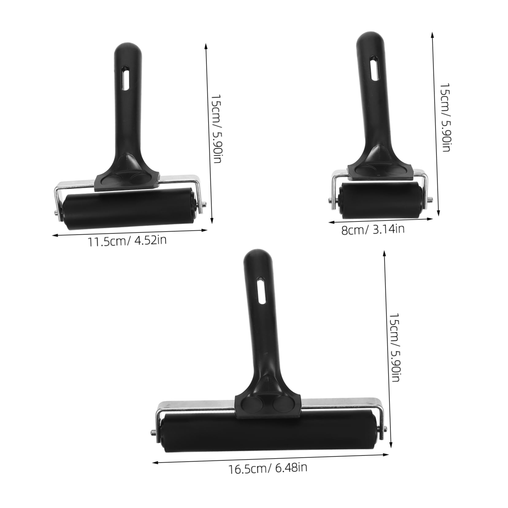 DOITOOL 3piezas Rodillos De Goma Duraderos Para Manualidades Suaves y Para Estampar y Entintar